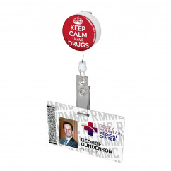 Keep Calm I Have Drugs Button Badge Reel 